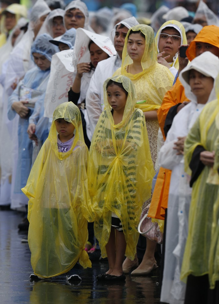 People attend Pope Francis' celebration of Mass at Rizal Park in Manila, Philippines