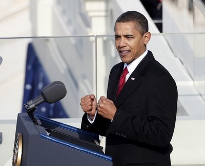 President Obama at Inauguration, Photo by Reuters
