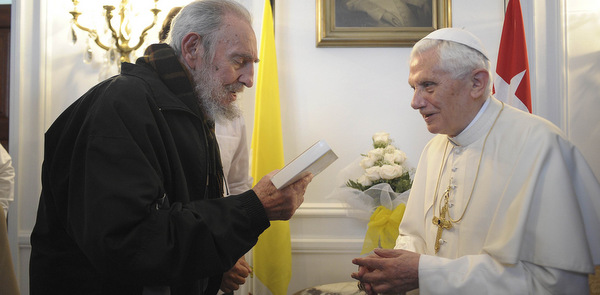 POPE MEETS WITH CUBA'S FORMER PRESIDENT FIDEL CASTRO