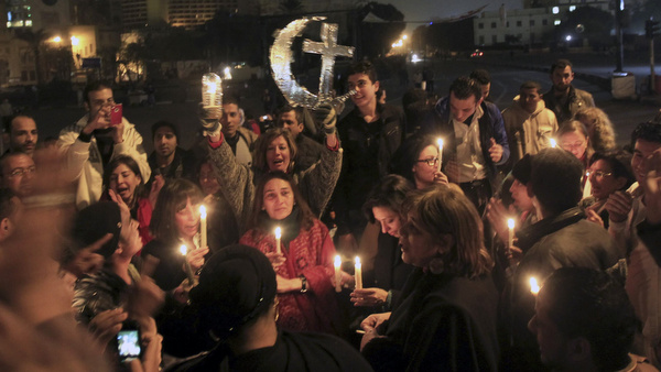 Egyptian Muslims and Christians celebrate Coptic Christmas Eve in Cairo