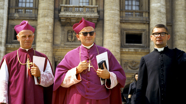 Polish Bishop Karol Wojtyla pictured at Vatican during Second Vatican Council