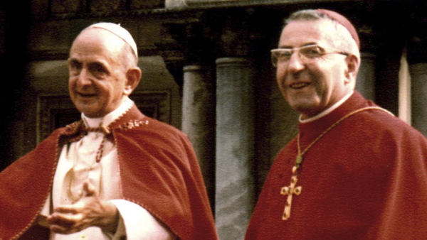 Pope Paul VI and Cardinal Albino Luciani, the future Pope John Paul I, pictured in Venice in 1972