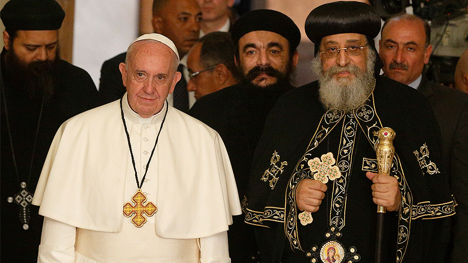 Pope Francis and Pope Tawadros II 