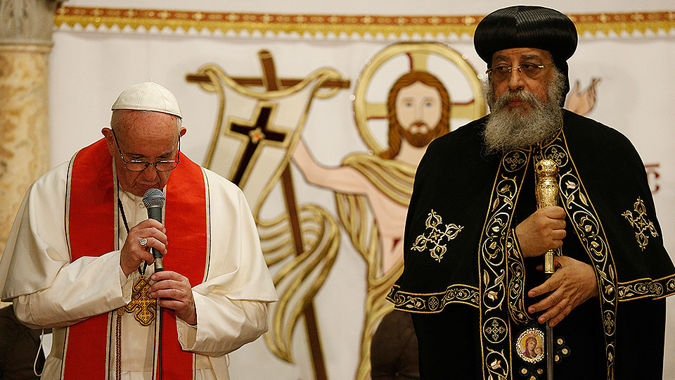 Pope Francis and Pope Tawadros II 