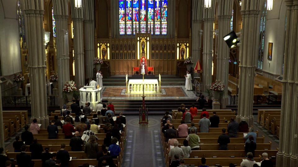 A liturgy taking place in the newly renovated St. Michael's Cathedral, Toronto