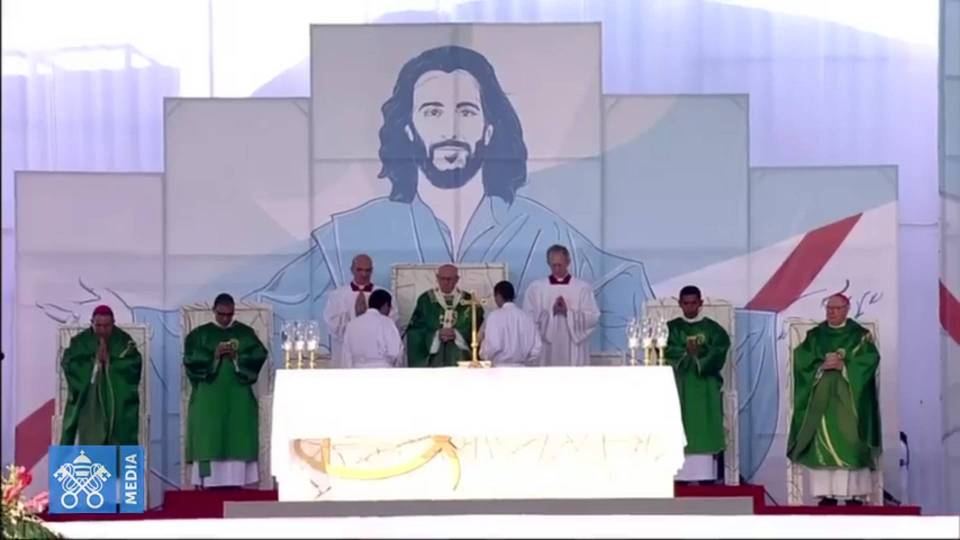 Pope Francis at the Concluding Mass of WYD Panama 2019 (Vatican Media)