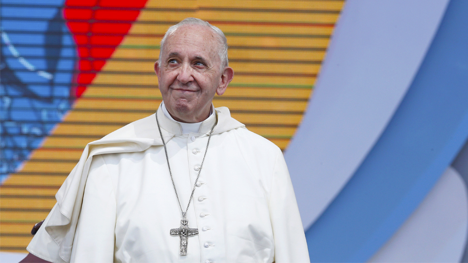 Pope Francis attends the World Youth Day welcoming ceremony and gathering with young people at Santa Maria la Antigua Field in Panama City Jan. 24, 2019. (CNS photo/Paul Haring)