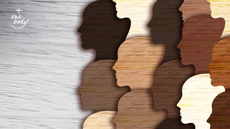 wood panels of faces in multiple colours