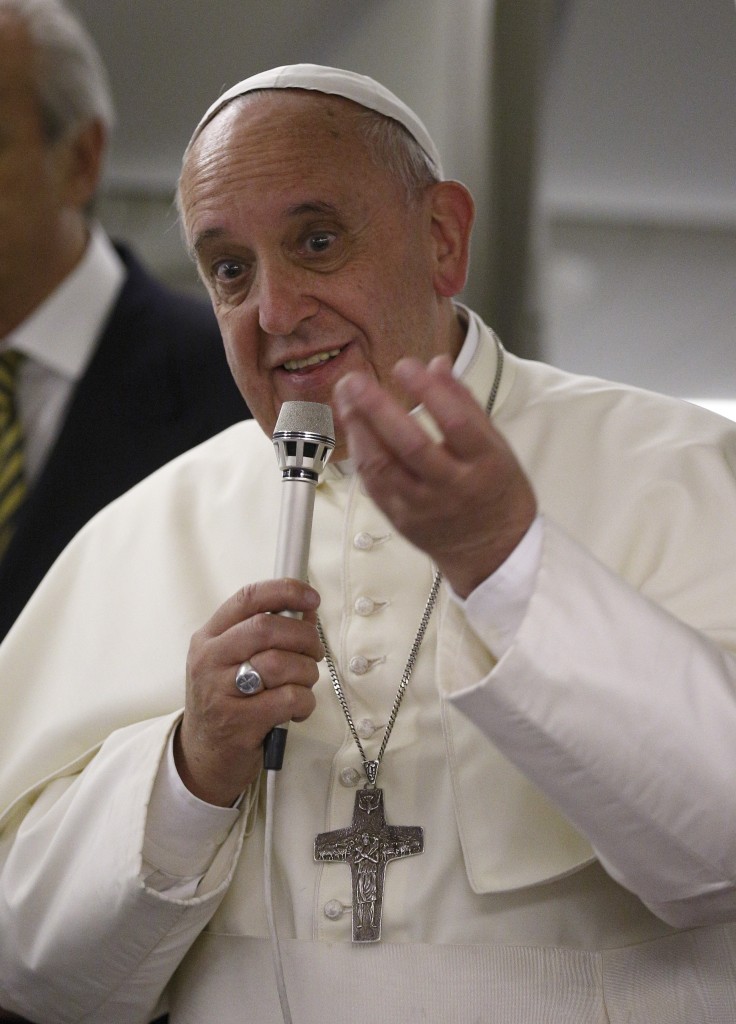 Pope Francis answers questions from journalists aboard flight from Tel Aviv to Rome