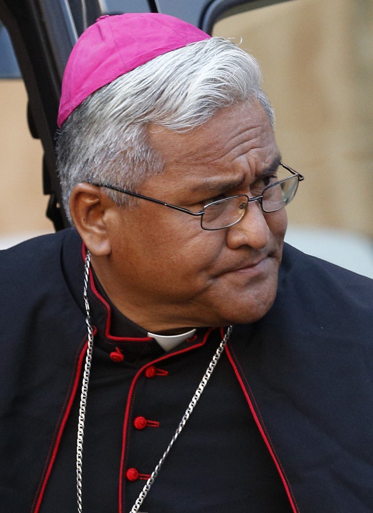 File photo of Bishop Soane Patita Paini Mafi of Tonga, who was one of 20 new cardinals named by Pope Francis
