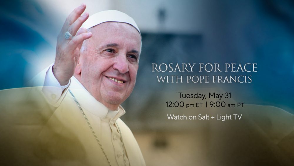 教宗將在2022年5月31日於聖母大殿為和平誦念玫瑰經