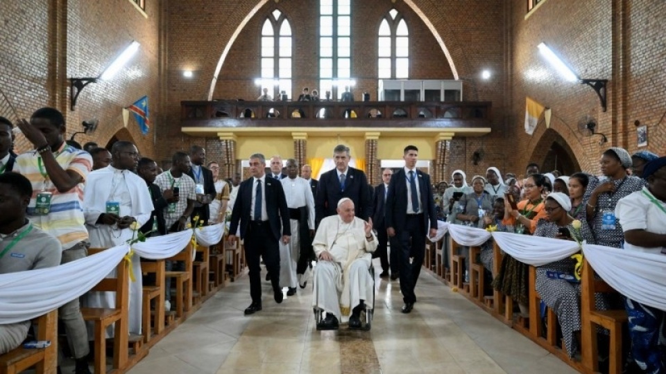 教宗會晤剛果的司鐸、執事、度奉獻生活者和修生